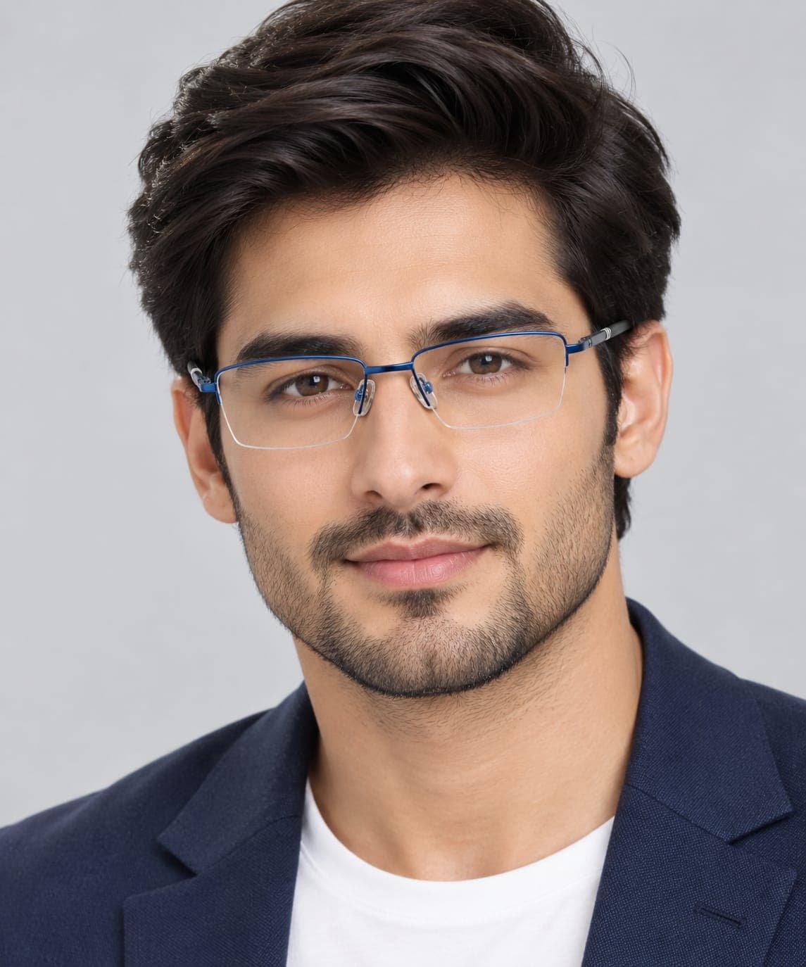 Mont Blanc Royal Blue black Rectangular Eye Glasses