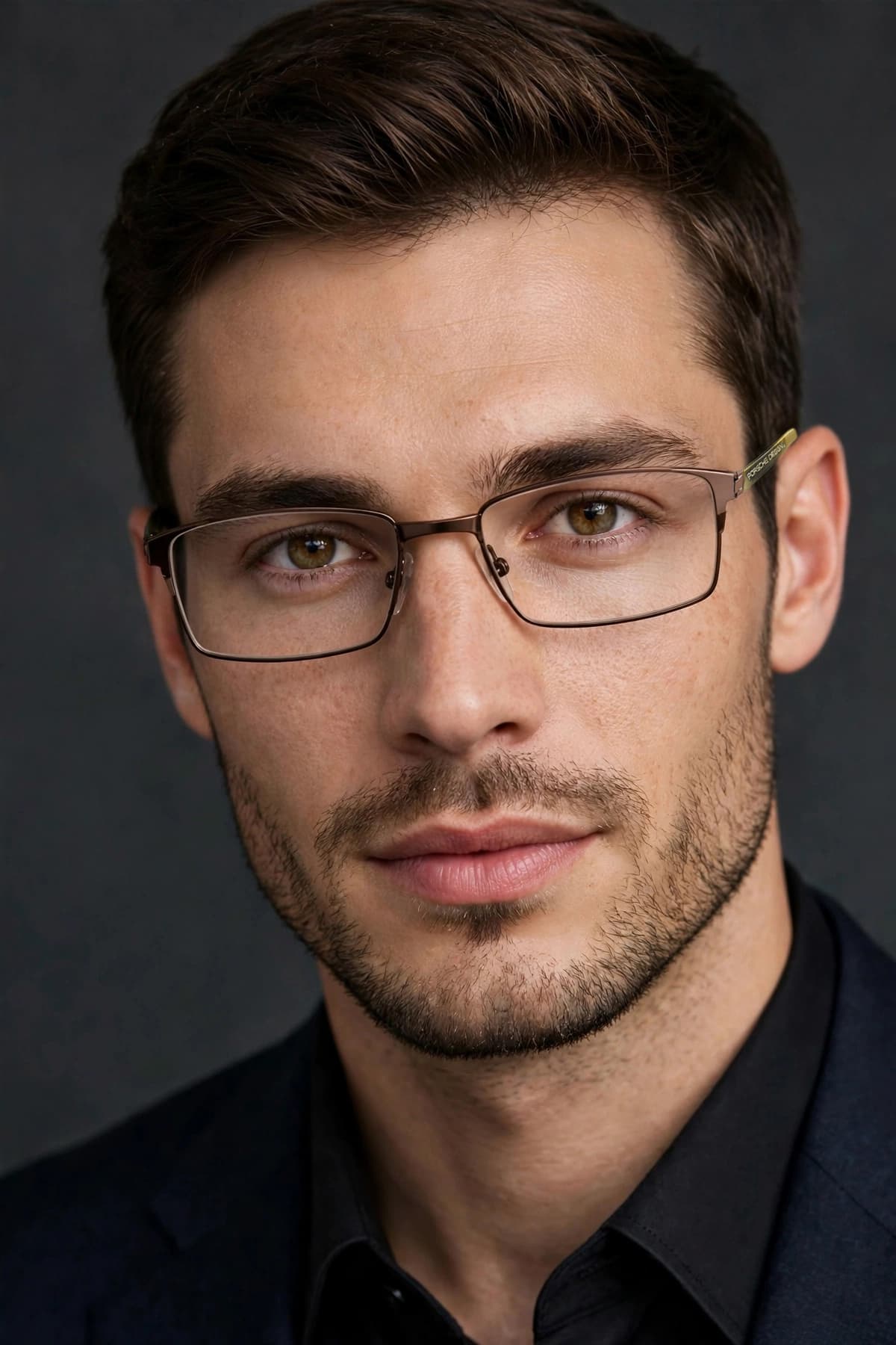 Porsche Design Metal Coper Sheet Acetate Sides Square Eye Glasses